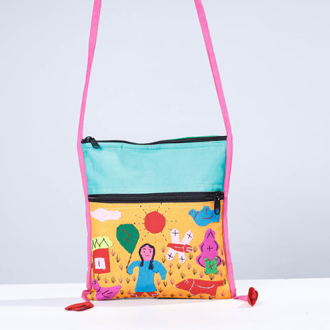  Pipli Applique Work Cotton Sling Bag Online at iTokri.com