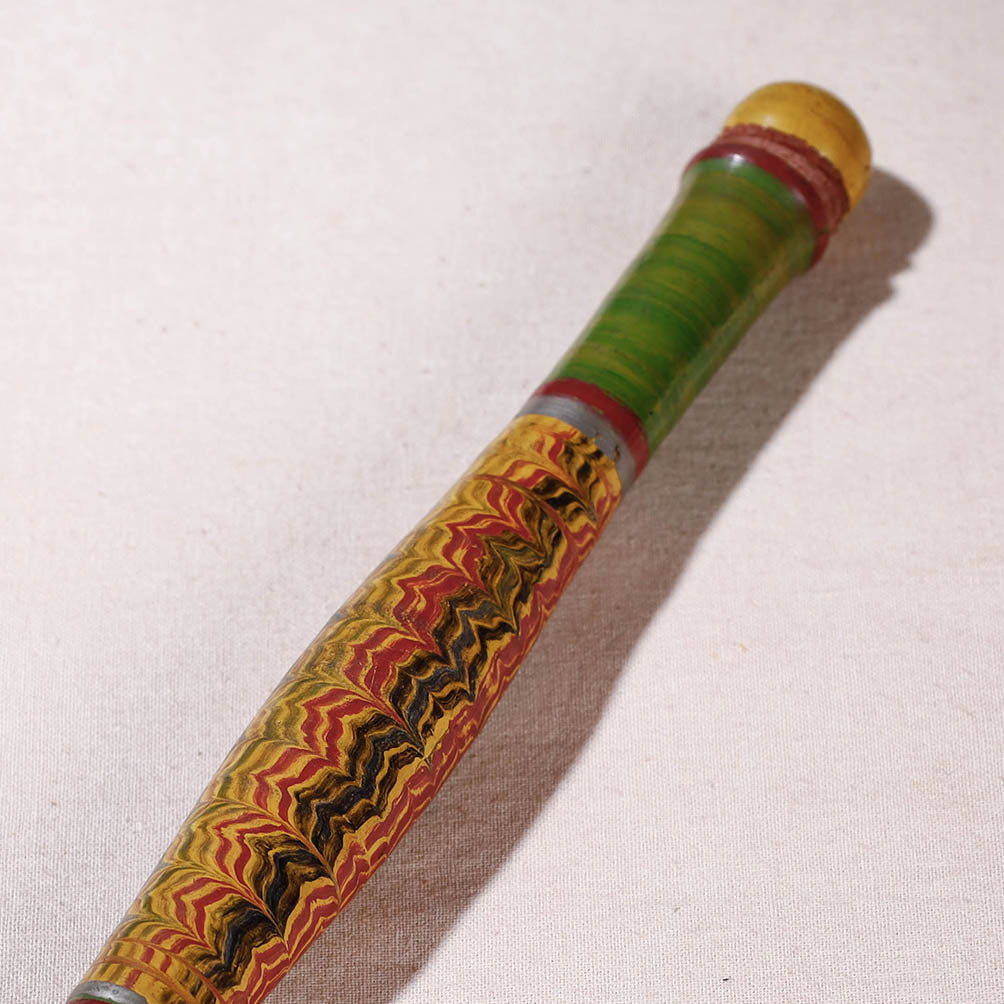 Handmade Lacquered Wooden Belan/बेलन (Chapatti Roller, Rolling Pin - Small)