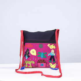  Pipli Applique Work Cotton Sling Bag 