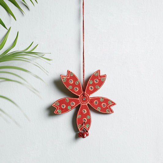 Flower - Festive Decor Beadwork Handpainted Wooden Hanging