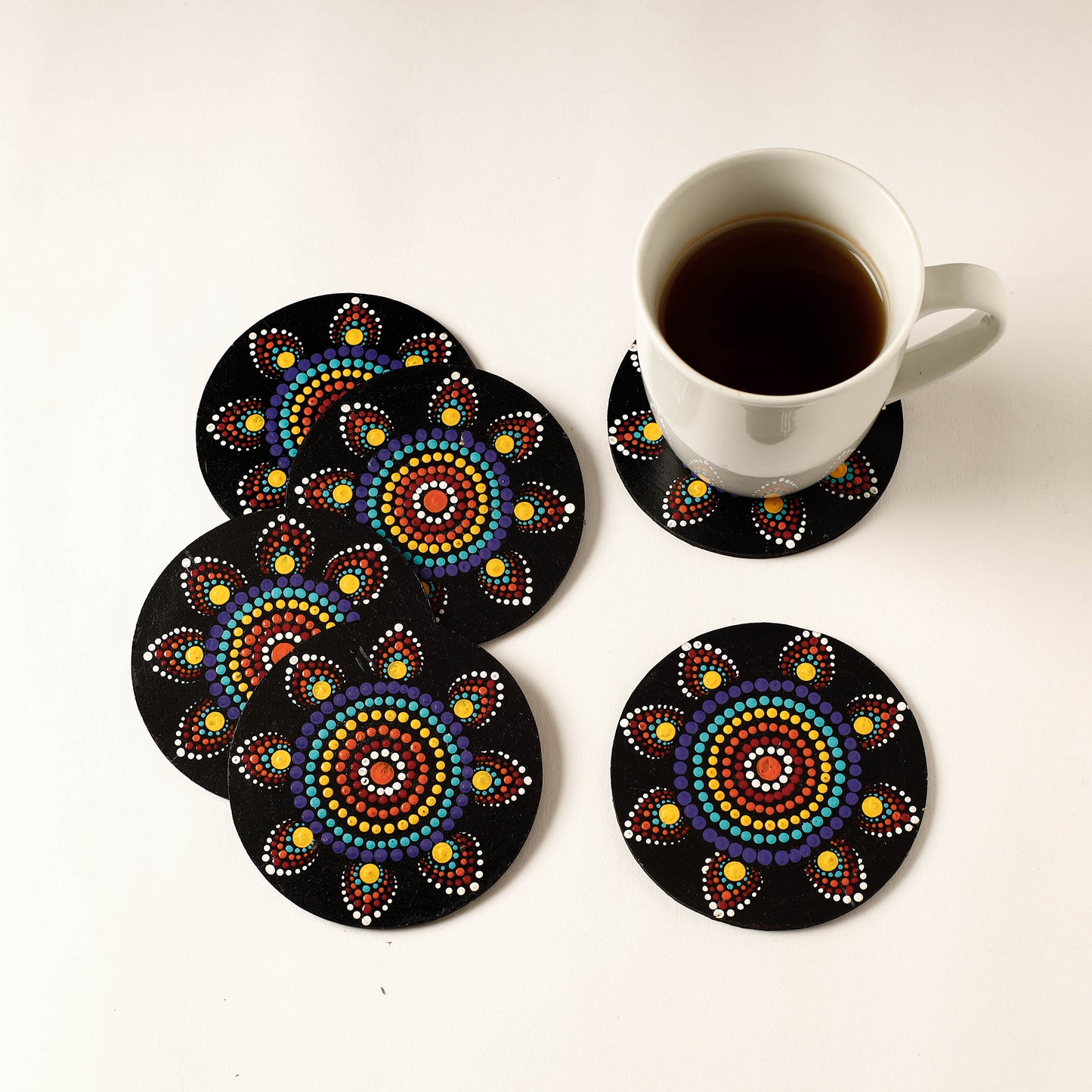 Handpainted Wooden Coasters