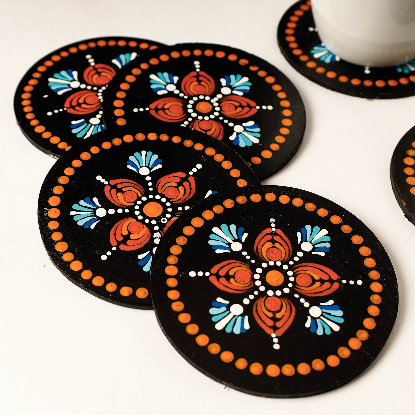 Handpainted Wooden Coasters 