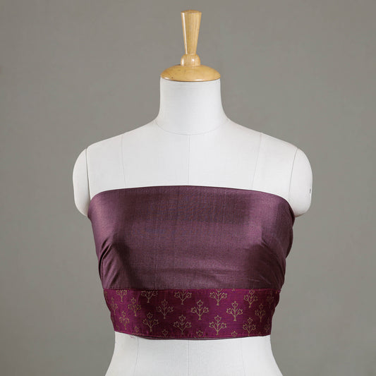 Purple - Bhagalpuri Linen Silk Blouse Piece