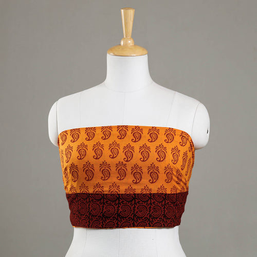 block printed blouse piece