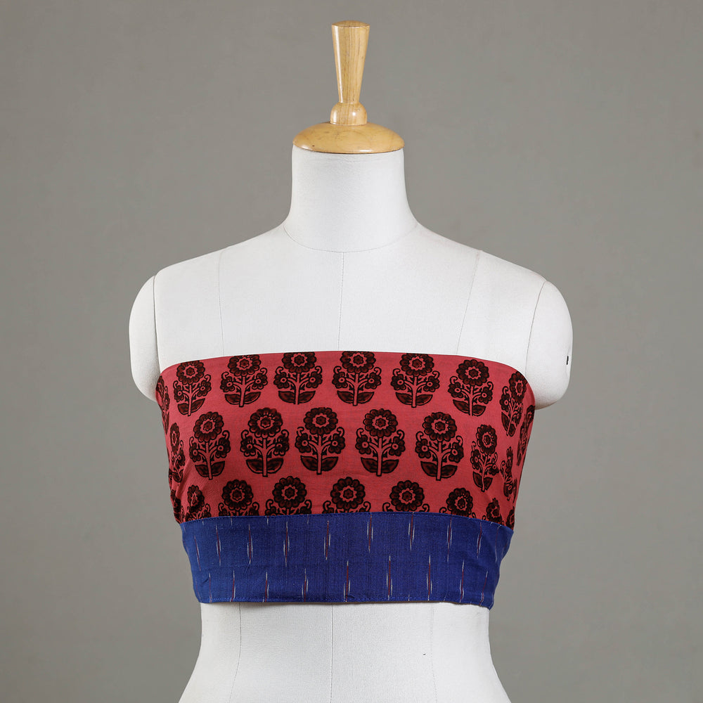 block printed blouse piece