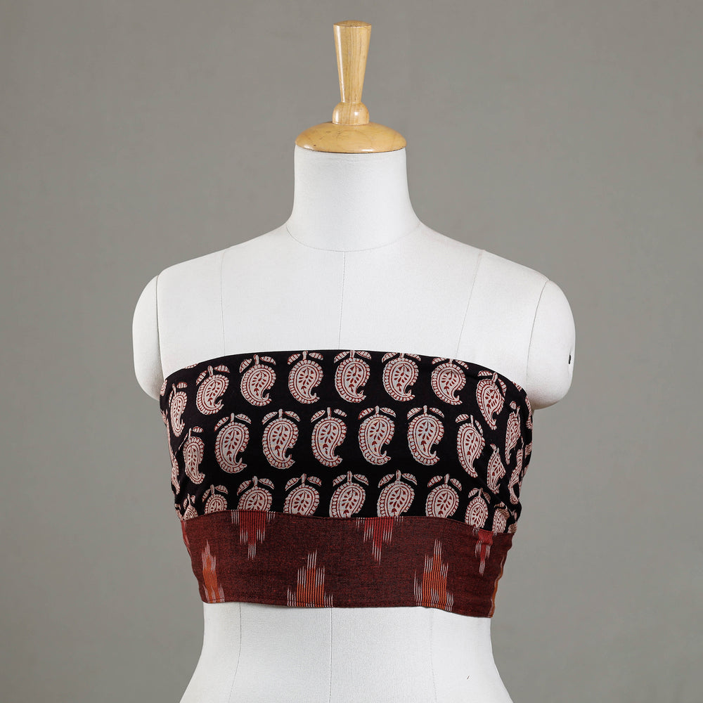 block printed blouse piece