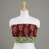 block printed blouse piece