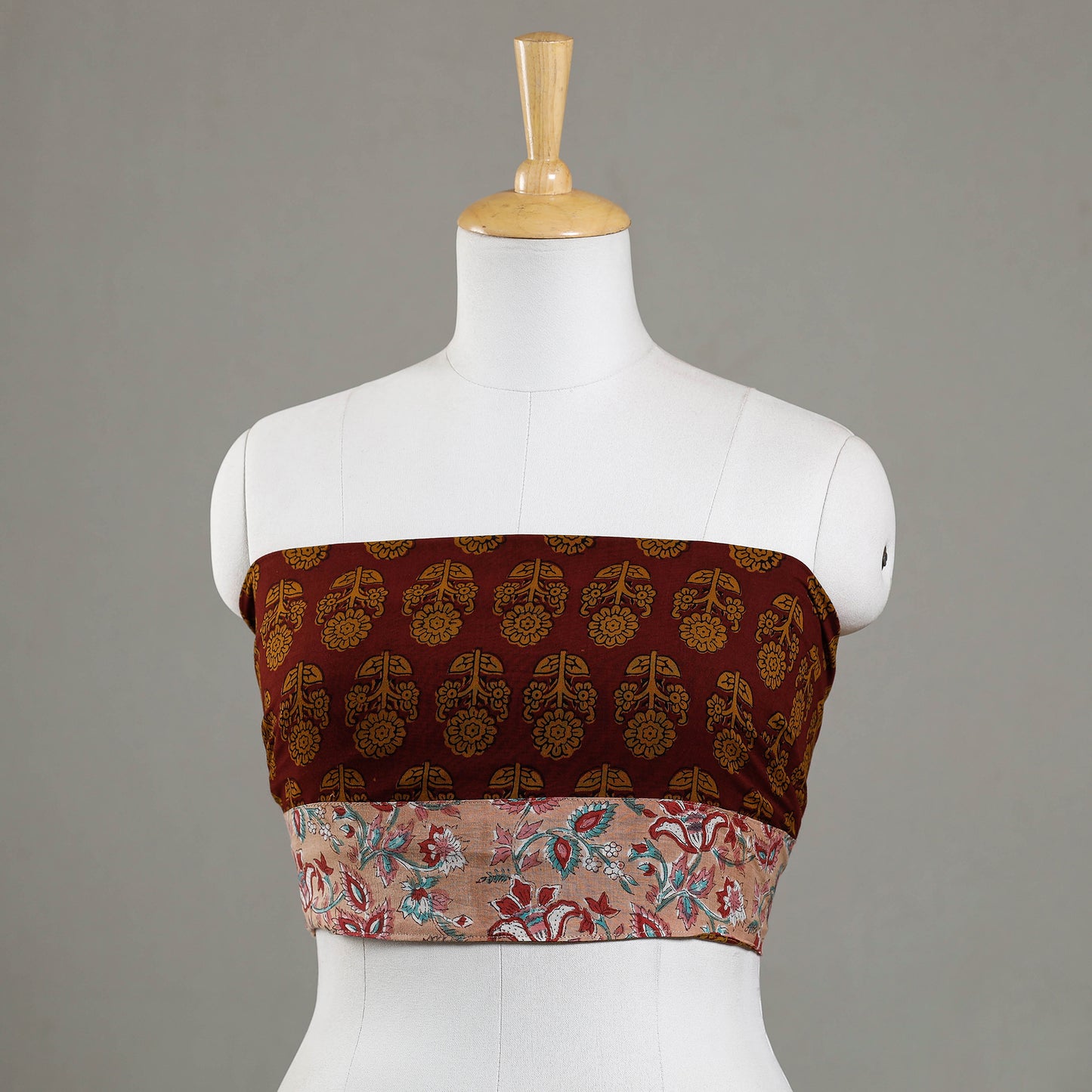 block printed blouse piece