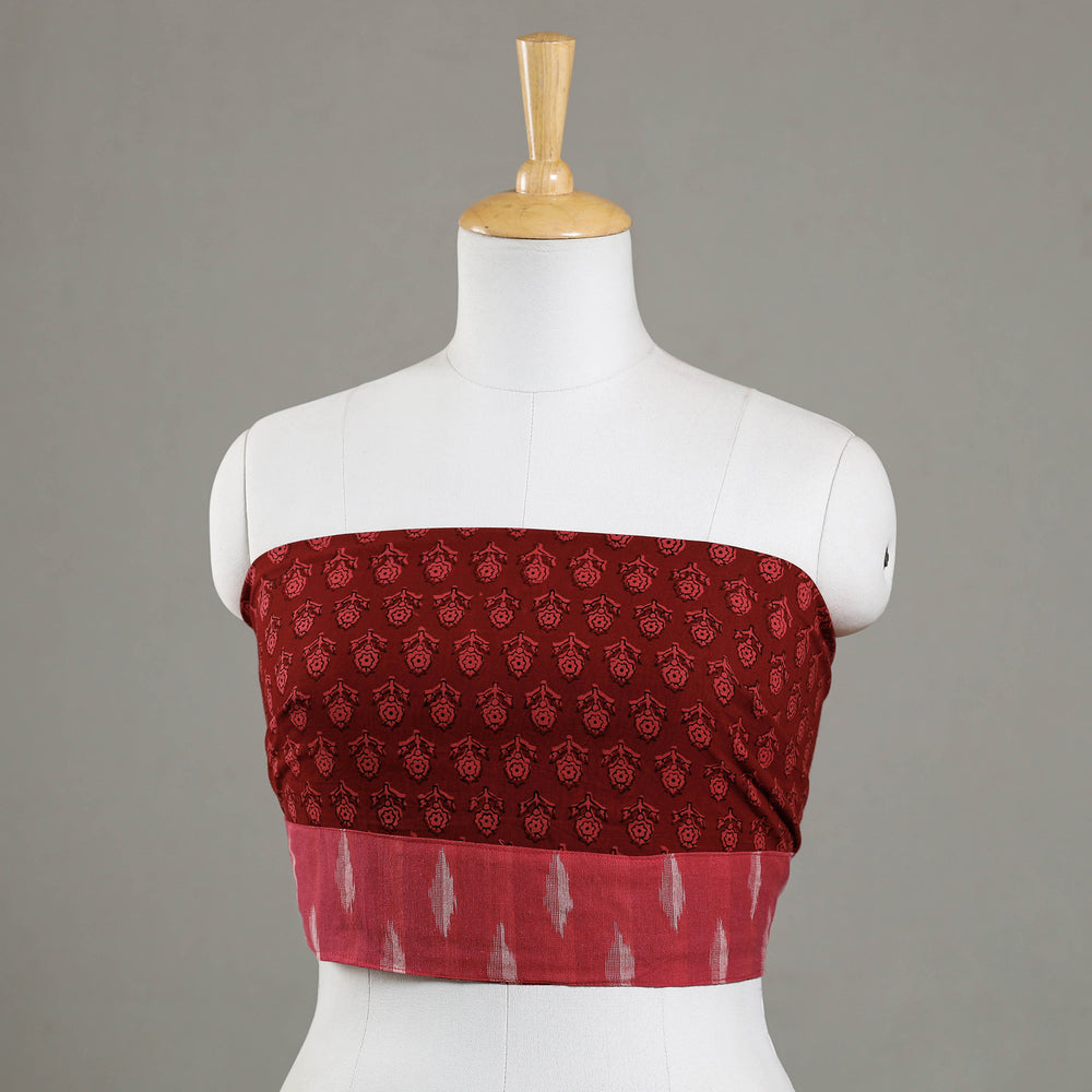 block printed blouse piece