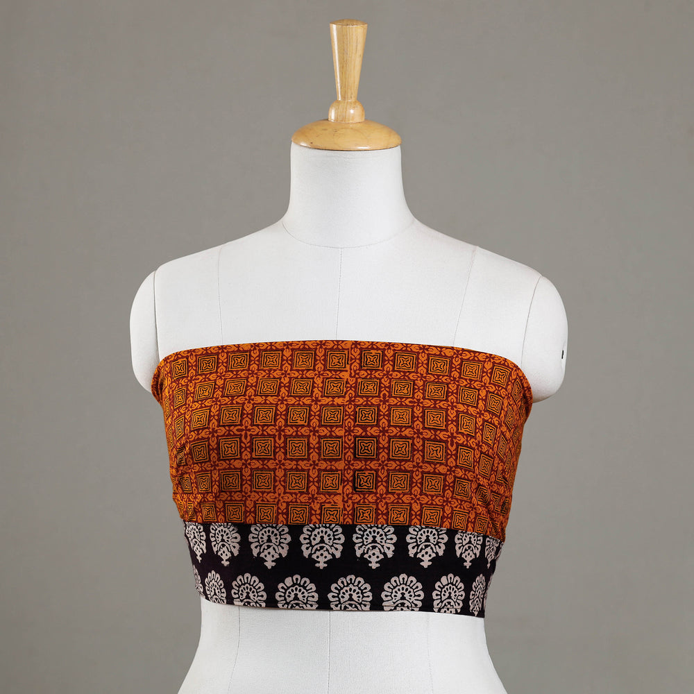 block printed blouse piece