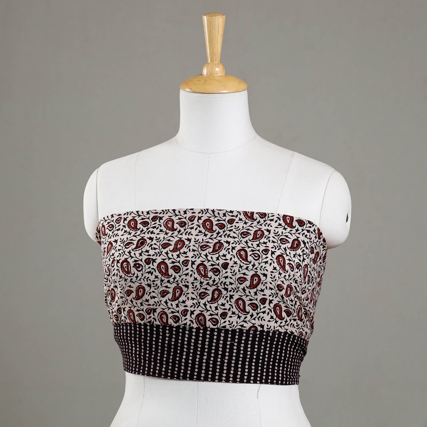 block printed blouse piece