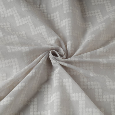 White - Pure Banarasi Handwoven Cutwork Buti Cotton Fabric