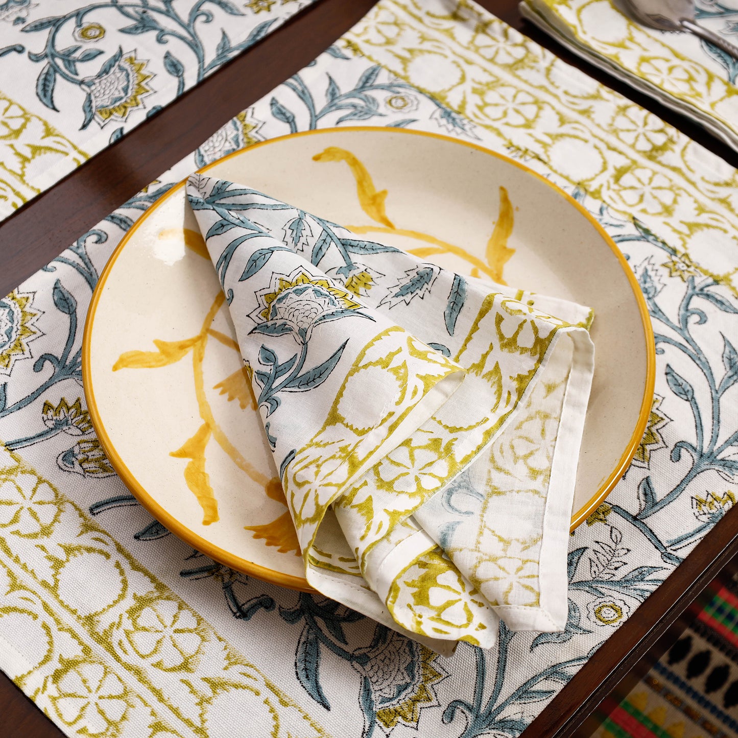 Block Printed Table Runner