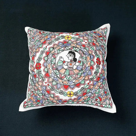 Madhubani cushion cover