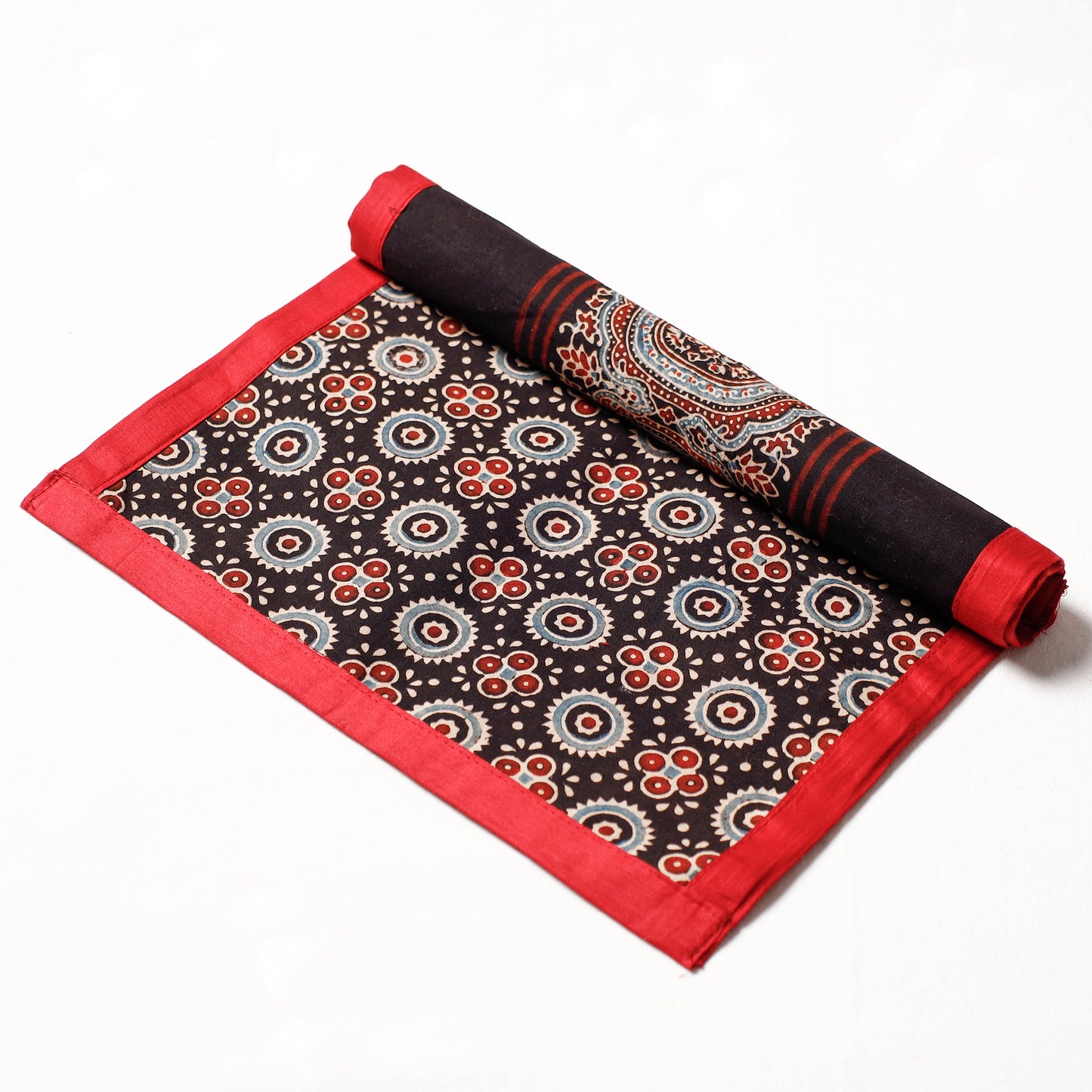 Ajrakh Hand Block Printed Cotton Table Mat (19 x 14 in)