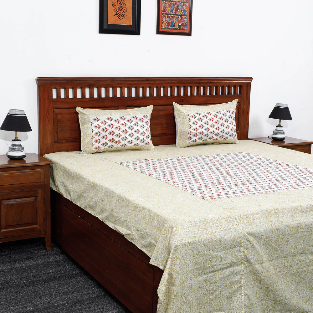 sanganeri double bed cover set