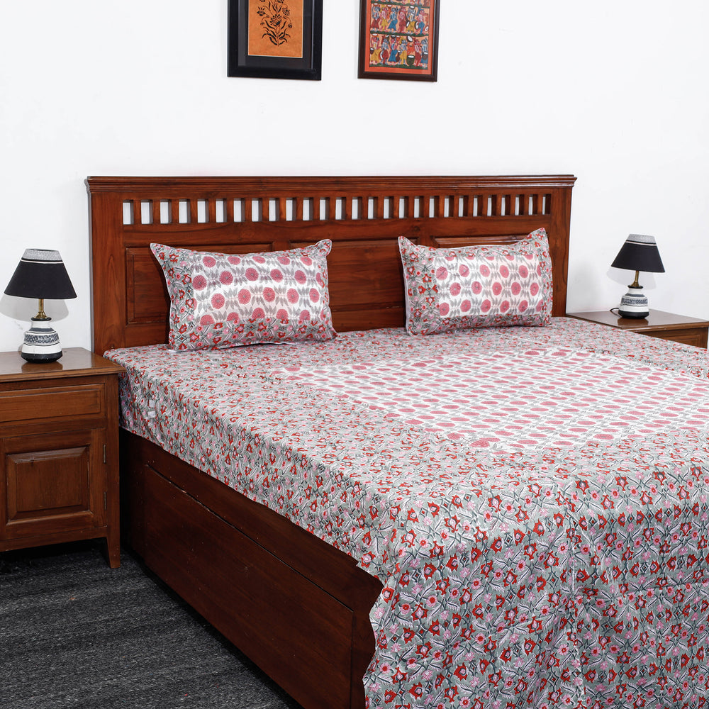 sanganeri double bed cover set