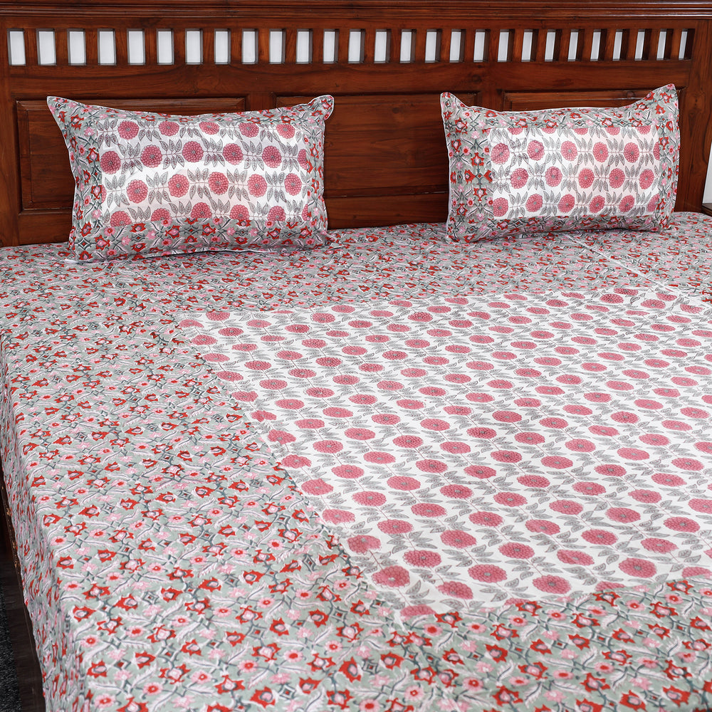 sanganeri double bed cover set