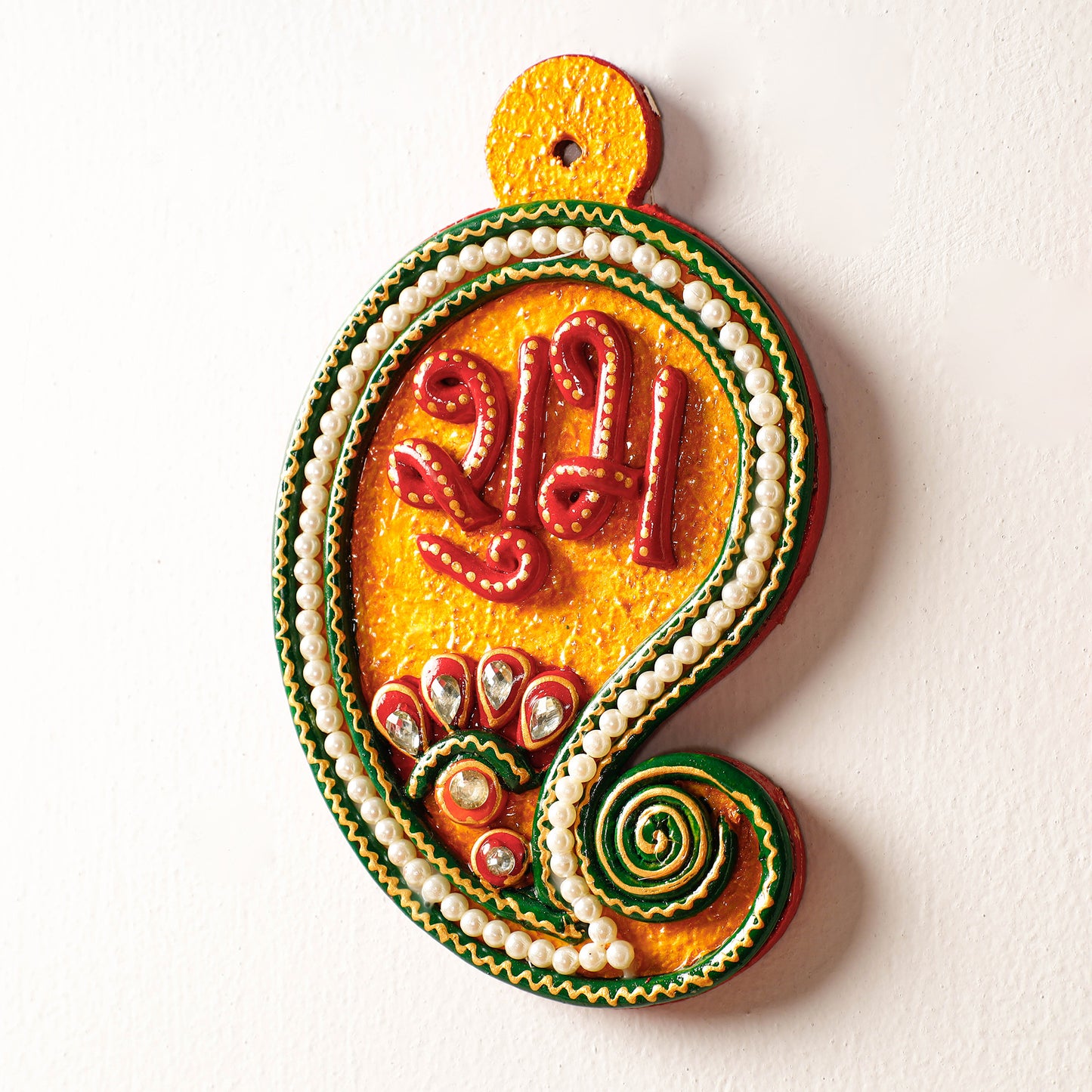 Paisley - Festive Decor Handpainted Wooden Shubh-Labh Hanging (Set of 2)