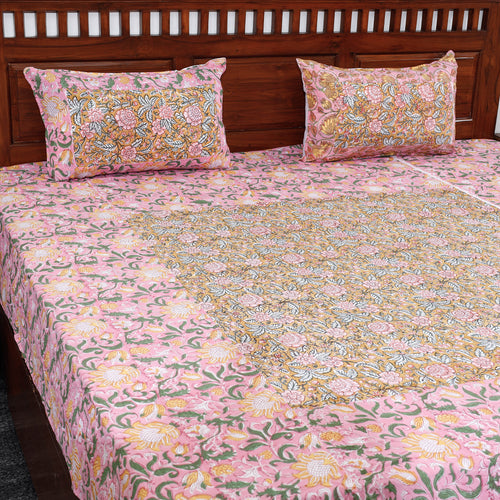 sanganeri double bed cover set