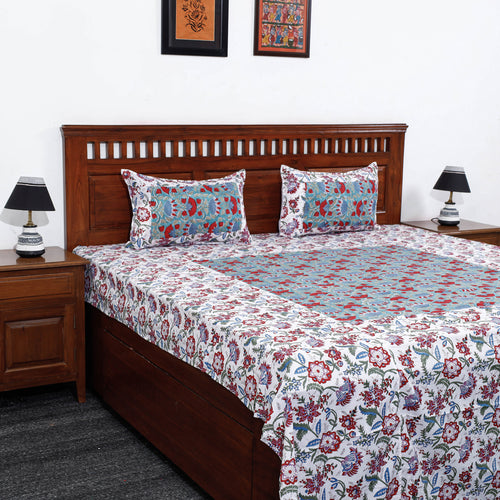 sanganeri double bed cover set