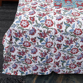 Buy Block Print Patchwork Cotton Sanganeri Bed Sheet