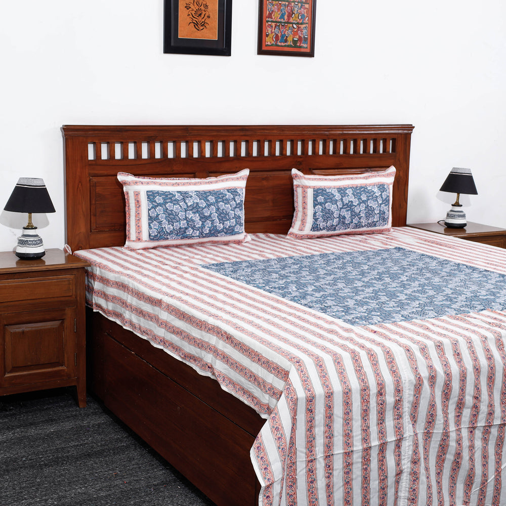 sanganeri double bed cover set