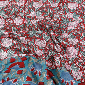  Block Print Patchwork Cotton Sanganeri Bed Sheet