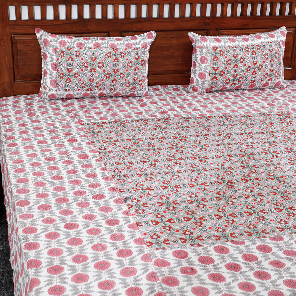 sanganeri double bed cover set