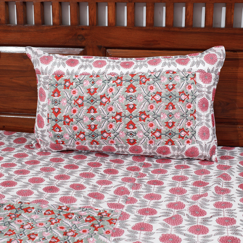 sanganeri double bed cover set