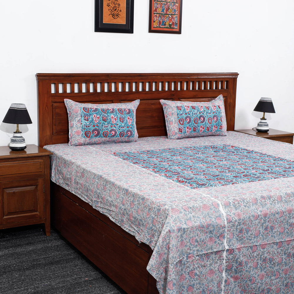 sanganeri double bed cover set