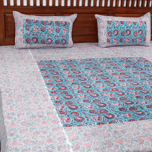 sanganeri double bed cover set