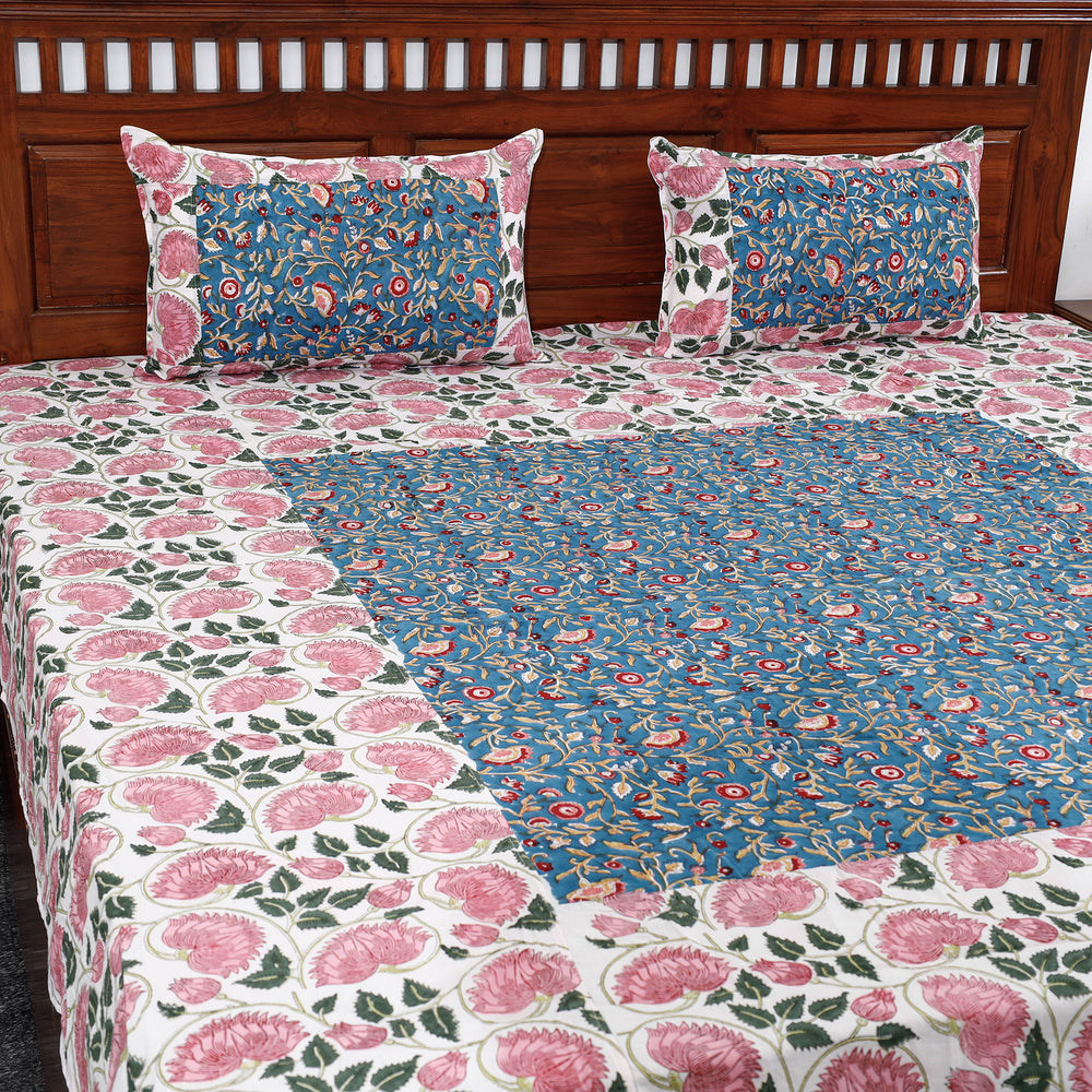 sanganeri double bed cover set