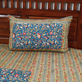 Buy Block Print Patchwork Cotton Sanganeri Bed Sheet