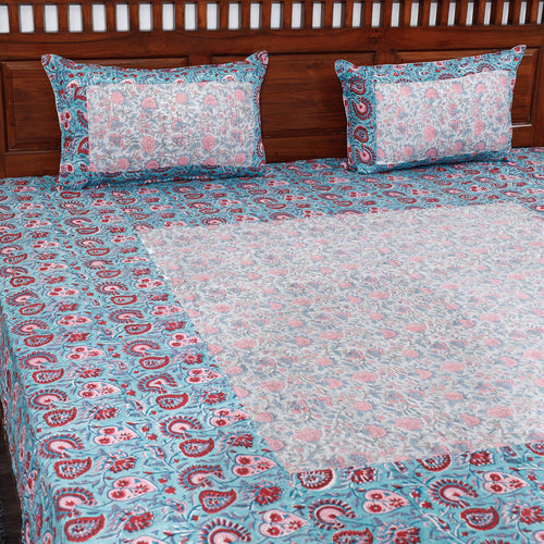 sanganeri double bed cover set