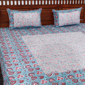 Buy Block Print Patchwork Cotton Sanganeri Bed Sheet