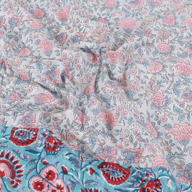 Buy Block Print Patchwork Cotton Sanganeri Bed Sheet