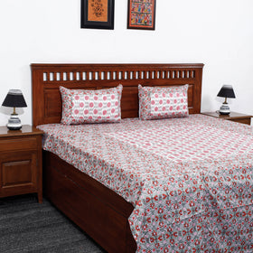 Buy Block Print Patchwork Cotton Sanganeri Bed Sheet