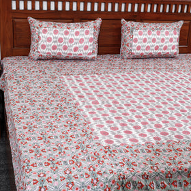 Buy Block Print Patchwork Cotton Sanganeri Bed Sheet
