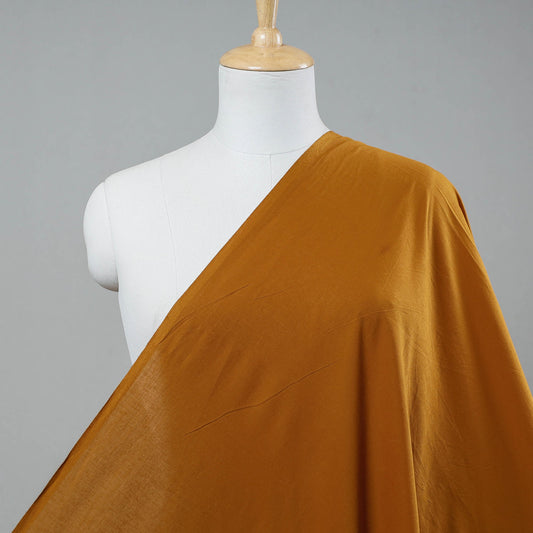 Brown - Prewashed Plain Dyed Cotton Fabric