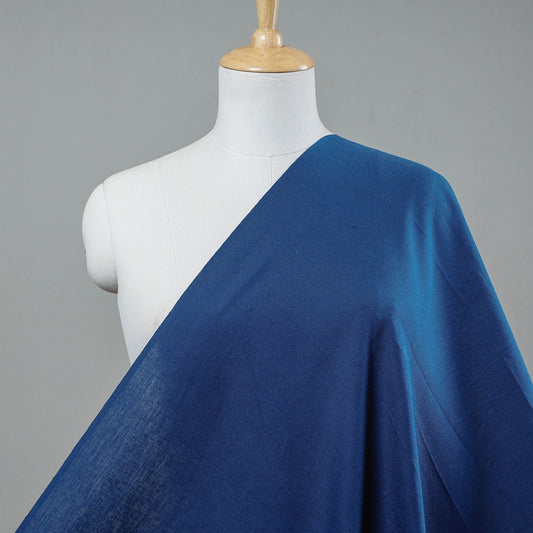 Blue - Prewashed Plain Dyed Cotton Fabric