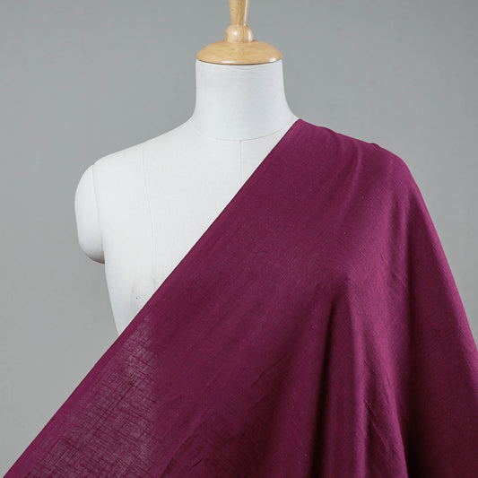 Purple - Prewashed Plain Dyed Cotton Slub Fabric 07