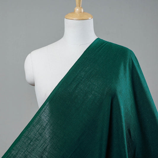 Green - Pre Washed Plain Dyed Cotton Slub Fabric