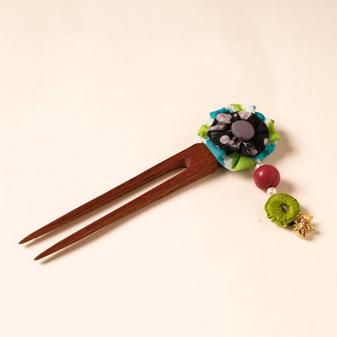  Handmade Gulmohar Flower Wooden Juda Stick 