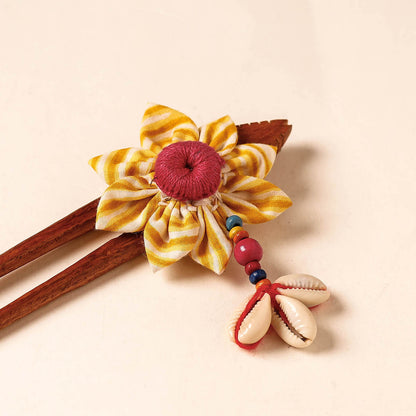 Handmade Gulmohar Flower Wooden Juda Stick