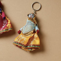 Rajasthani Puppet Couple Handmade Keychain (Set of 2)