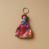 Rajasthani Puppet Couple Handmade Keychain (Set of 2)