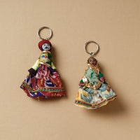 Rajasthani Puppet Couple Handmade Keychain (Set of 2)