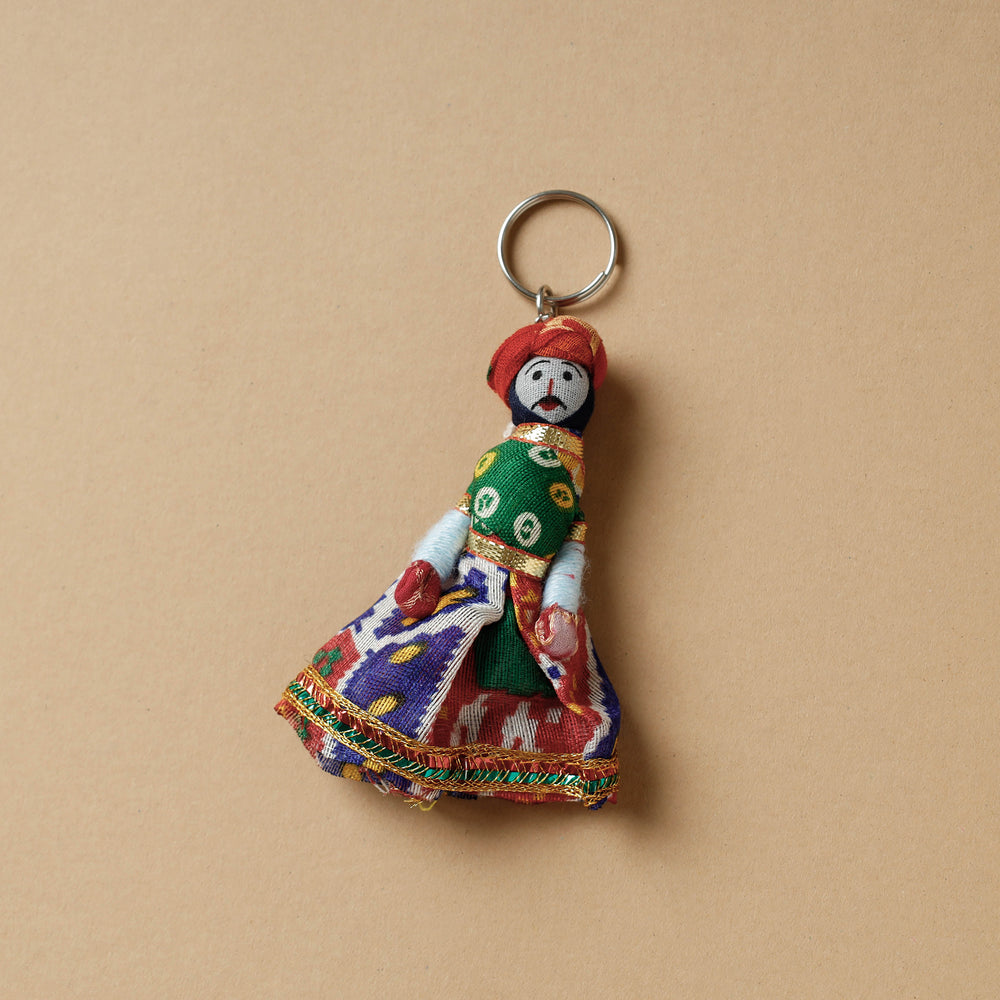 Rajasthani Puppet Couple Handmade Keychain 