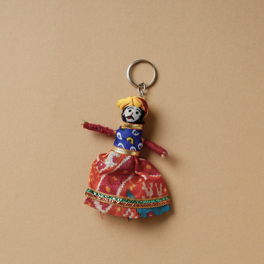 Rajasthani Puppet Couple Handmade Keychain 